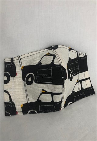 BLACK TAXI STRUCTURED FACE COVERING