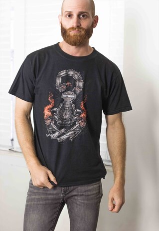 VINTAGE HARLEY DAVIDSON T-SHIRT LOGO 90S M 7.5