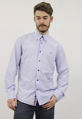 VINTAGE BLUE STRIPED TOMMY HILFIGER SHIRT