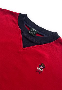 Vintage Ralph Lauren sweatshirt polo bear red jumper