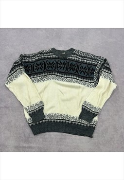 Vintage abstract knitted jumper Men's M