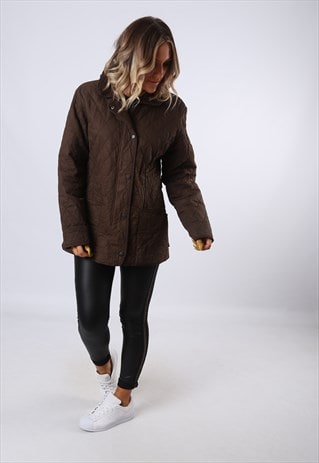 BARBOUR SOFT DURACOTTON DURAQUILT JACKET COAT UK 14 (NA-P)