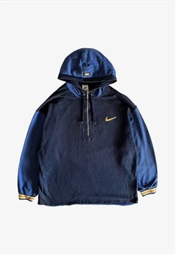 Vintage 90s Men's Nike Embroidered Quarter Zip Hoodie