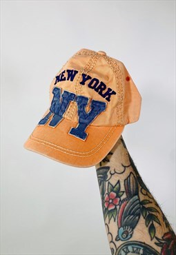 Vintage 00s Y2K New York Embroidered Baseball Hat Cap 