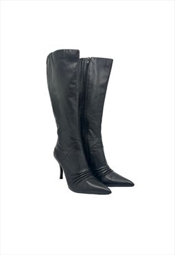 Vintage Genuine Leather 90s Knee High Boots