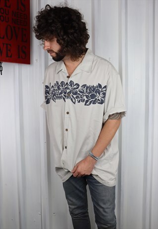 VINTAGE CRAZY PATTERN OVERSIZED SHORT SLEEVED SHIRT
