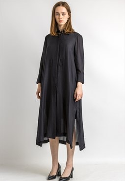 00s Vintage Max Moi Paris Women Black Dress 5865