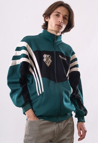 90'S VINTAGE MENS ADIDAS TEAM SOCCER TRACK TOP SUIT JACKET