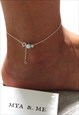ARI ANKLET 925 STERLING SILVER IN BLUE