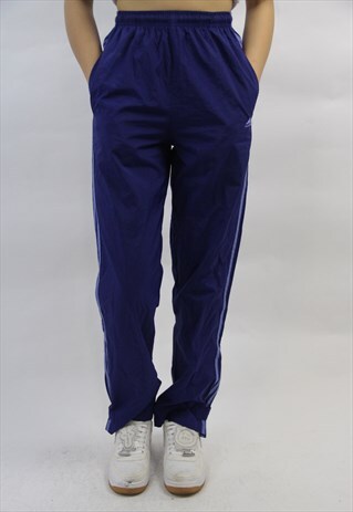 VINTAGE ADIDAS BLUE SHELL TRACKSUIT BOTTOMS