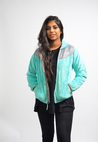 VINTAGE TEAL THE NORTH FACE FLEECE HOODIE