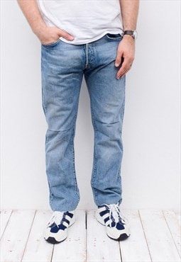 501 Jeans W31 L30 Men's Denim Trousers Button Fly Straight