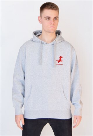 GREY TI AMO REX (RED) HOODIE