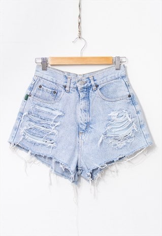 Vintage cut-off denim shorts distressed festival size S/M