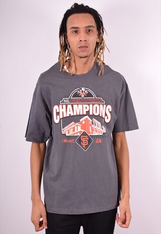 MENS VINTAGE T-SHIRT TOP MEDIUM GREY 90'S