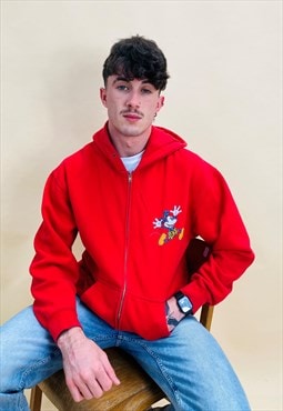 Vintage size M Disney Mickey Mouse Hoodie in Red