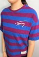VINTAGE TOMMY JEANS STRIPED T SHIRT (S)