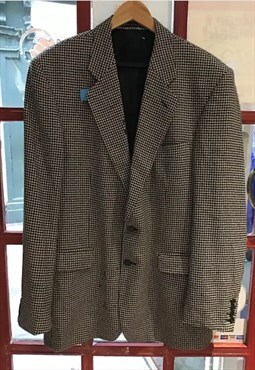 Small dogtooth vintage 80s tailored blazer