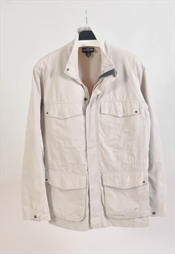 Vintage 00s utility fatigue jacket in beige