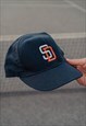 VINTAGE SD NAVY BASEBALL CAP WITH EMBROIDERED LETTERS