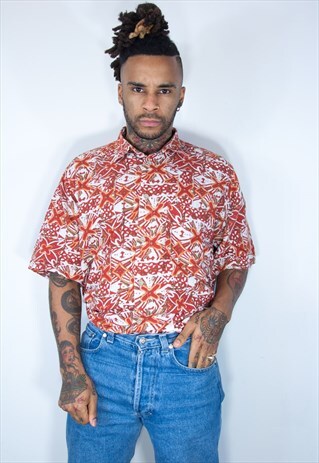 VINTAGE HAWAIIAN CRAZY PATTERNED SHIRT