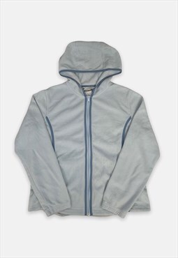 Vintage Champion embroidered blue fleece hoodie size XL