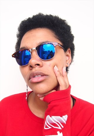 BLUE REFLECTIVE SUNGLASSES