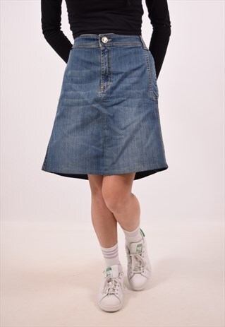 VINTAGE JUST CAVALLI DENIM SKIRT BLUE