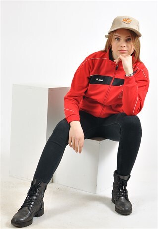 VINTAGE 90'S TRACK JACKET IN RED