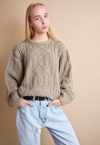 90'S RETRO COZY KNITTED OVERSIZED DAD'S JUMPER TOP