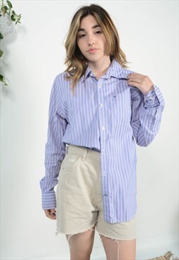 Vintage Tommy Hilfiger 90s Shirt Blue Stripes
