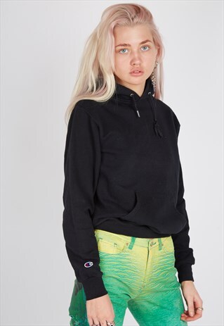VINTAGE CHAMPION BLACK HOODIE
