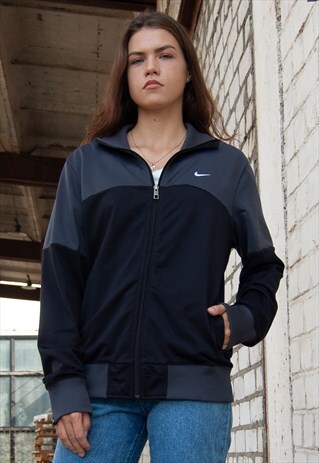 VINTAGE RETRO DARK GREY NIKE SPORTS JACKET