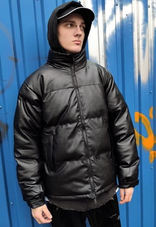 pu padded jacket