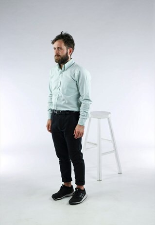 OXFORD MINT SHIRT / MENS FADED BUTTON UP