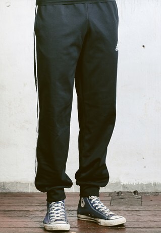 VINTAGE ADIDAS SLIM JOGGERS TRACK PANTS