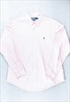 90s Polo by Ralph Lauren Pink Long Sleeve Shirt - B2991