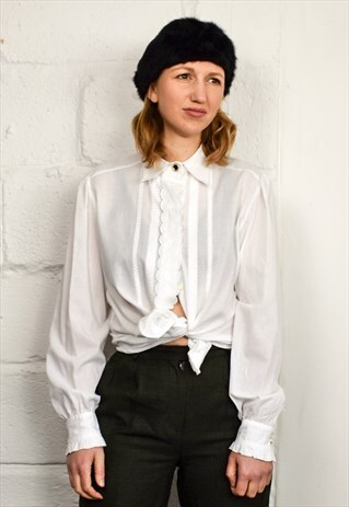 VINTAGE 80S WHITE SHIRT
