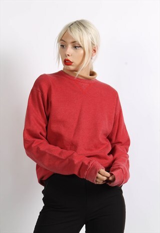 VINTAGE 90'S OVERSIZE BASICS SWEATSHIRT RED