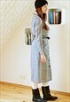 VINTAGE GREY LONG SLEEVE SHIRT DRESS WITH WHITE COLLAR