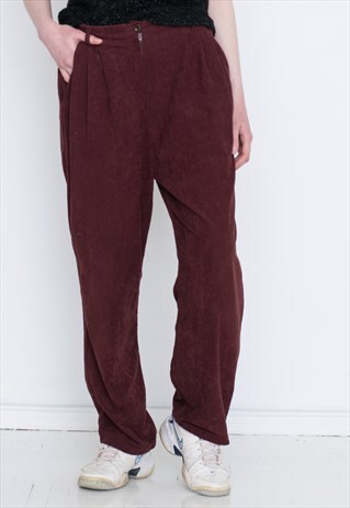VINTAGE MAROON RETRO TROUSERS