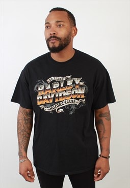 Vintage Harley Davidson black spell out graphic t shirt