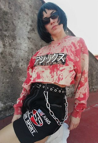 VINTAGE OVERSIZE HIP-HOP CROP SHORTS