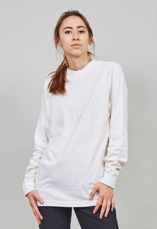 VINTAGE CREAM TURTLE NECK CERRUTI LONG SLEEVED T-SHIRT