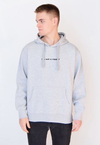 GREY I'M NOT A RAPPER HOODIE