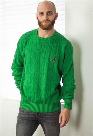 VINTAGE POLO RALPH LAUREN SWEATER JUMPER LOGO 90S M 21.3