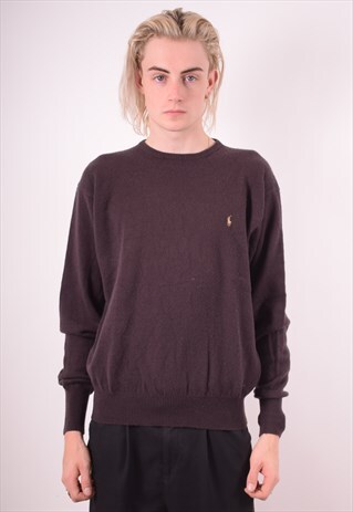 POLO RALPH LAUREN MENS VINTAGE JUMPER SWEATER LARGE 90S
