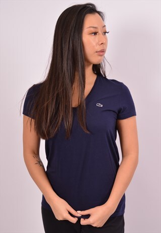 VINTAGE LACOSTE T-SHIRT TOP NAVY BLUE