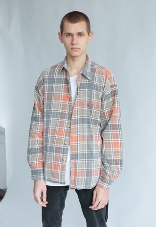 VINTAGE 80S CHECKERED LUMBERMAN SHIRT