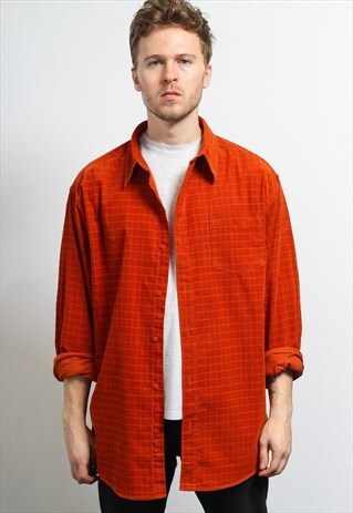 VINTAGE CORDUROY SHIRT ORANGE